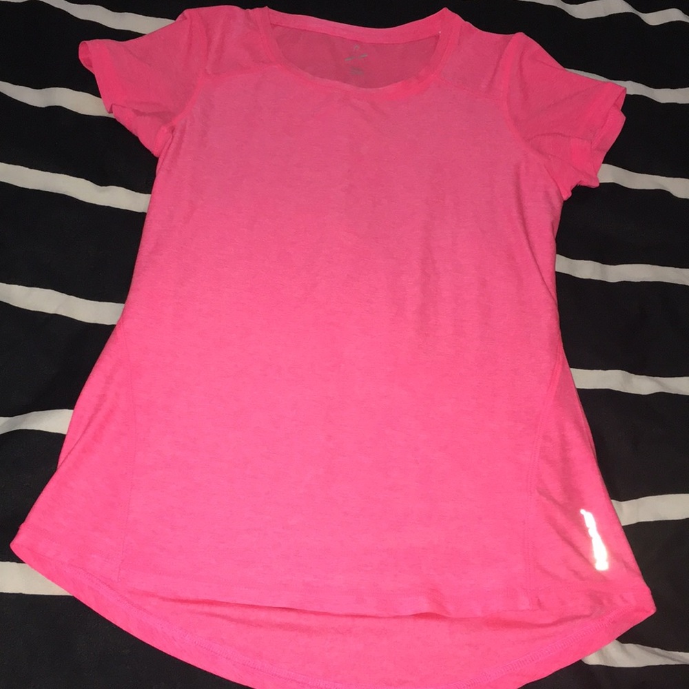 Neon pink heathered workout t-shirt